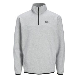 блуза,мъжки,пуловери,jack,&,jones,matty,logo,half,zip,sweatshirt,grey,(light,grey,melange)
