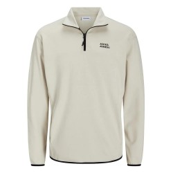 блуза,мъжки,пуловери,jack,&,jones,matty,logo,half,zip,sweatshirt,moonbeam,(beige)