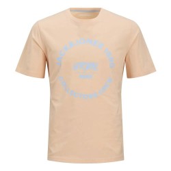 тениска,мъжки,тениски,jack,&,jones,simon,short,sleeve,t,shirt,peach,parfait,print,big,(beige)