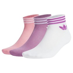 чорапи,мъжки,чорапи,adidas,originals,island,club,trefoil,short,socks,3,pairs,white,preloved,purple,bliss,pink,(multicolor)