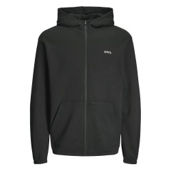 блуза,мъжки,пуловери,jack,&,jones,basic,zip,plus,size,full,zip,sweatshirt,black