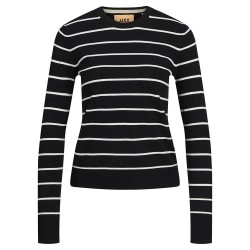 блуза,дамски,пуловери,дамски,плетени,дрехи,jack,&,jones,cara,comfy,jjxx,sweater,black,stripes,cloud,dancer,(black)