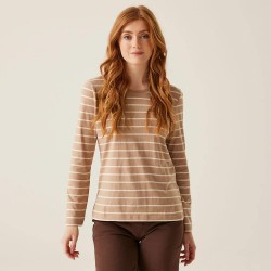 тениска,дамски,тениски,regatta,federica,ii,long,sleeve,t,shirt,warm,taupe,light,vanilla,(brown)