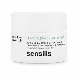 специфични,козметични,продукти,sensilis,supreme,day,spf15+,detox,renewing,and,anti,aging,50ml,moisturizer,clear,(white)