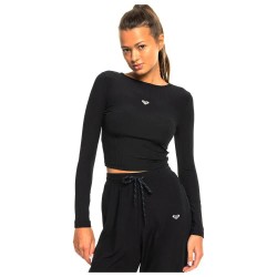 тениска,дамски,тениски,roxy,r&v,rib,long,sleeve,t,shirt,black