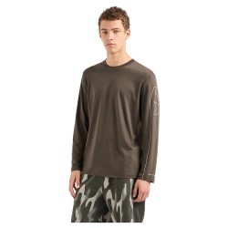 тениска,мъжки,тениски,armani,exchange,6dzth4,zja5z,long,sleeve,t,shirt,brown