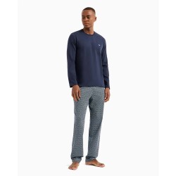пижама,мъжки,пижами,emporio,armani,111791,4f567,long,sleeve,pyjama,blue