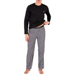 пижама,мъжки,пижами,emporio,armani,111860,4f576,long,sleeve,pyjama,black,riga,irregolare,(black)