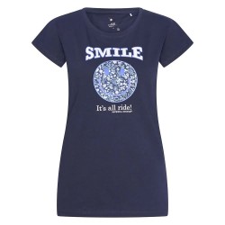 тениска,дамски,тениски,imperial,riding,smiley,flowers,woman,short,sleeve,t,shirt,blue,(navy)