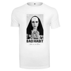 тениска,мъжки,тениски,mister,tee,bad,habit,short,sleeve,t,shirt,white