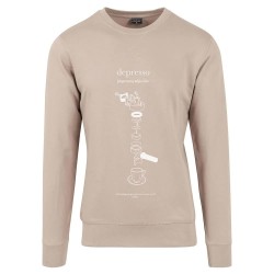 тениска,мъжки,пуловери,mister,tee,depresso,sweatshirt,beige,(darksand)