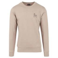 тениска,мъжки,пуловери,mister,tee,easy,sign,sweatshirt,darksand,(beige)
