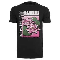 тениска,мъжки,тениски,mister,tee,lotus,flower,short,sleeve,t,shirt,black,(black)