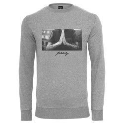 тениска,мъжки,пуловери,mister,tee,pray,sweatshirt,grey