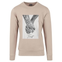 тениска,мъжки,пуловери,mister,tee,trust,2.0,sweatshirt,darksand,(beige)