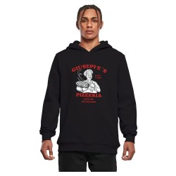 суичър,мъжки,пуловери,mister,tee,giuseppe´s,pizzeria,hoodie,black