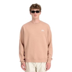 блуза,мъжки,пуловери,alpha,industries,basic,small,logo,sweatshirt,dusty,coral,(beige,pink)