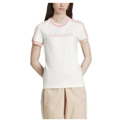 тениска,дамски,тениски,adidas,originals,badge,slim,3,stripes,short,sleeve,t,shirt,cloud,white,(white)