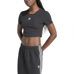 тениска,дамски,тениски,adidas,originals,essentials,ribbed,short,sleeve,t,shirt,black