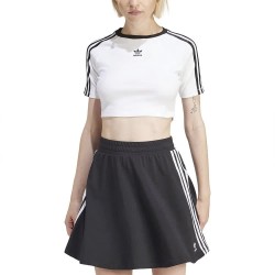бебешка,фланелка,с,къс,ръкав,дамски,топове,adidas,originals,3,stripes,baby,short,sleeve,top,white,(black)