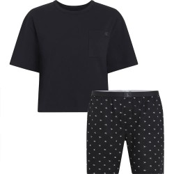 пижама,дамски,пижами,calvin,klein,000qs7406e,pyjama,black