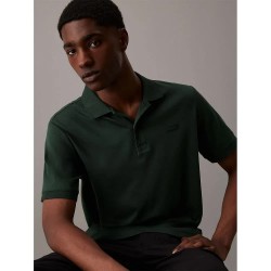 мъжки,блузи,с,яка,calvin,klein,smooth,cotton,slim,short,sleeve,polo,green,(midnight,forest)