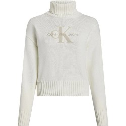 блуза,дамски,блузи,calvin,klein,jeans,chenille,monologo,sweatshirt,white