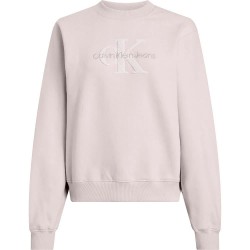 блуза,дамски,блузи,calvin,klein,jeans,chenille,monologo,sweatshirt,peach,whip,(beige)