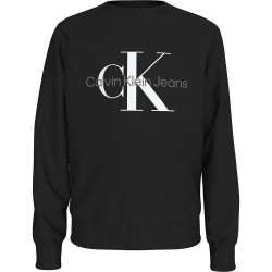 блуза,детски,блузи,calvin,klein,jeans,monogram,terry,cn,sweatshirt,black