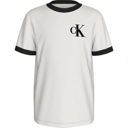 тениска,детски,тениски,calvin,klein,jeans,ringer,mono,short,sleeve,t,shirt,white,(ivory)