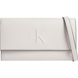 портфейли,и,портмонета,calvin,klein,jeans,sculpted,long,fold,strap,deboss,wallet,white