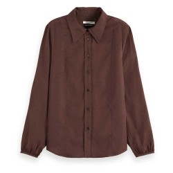 риза,с,дълъг,ръкав,дамски,блузи,дамски,ризи,scotch,&,soda,viscose,jacquard,long,sleeve,shirt,brown,(coffee)