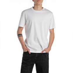 тениска,мъжки,тениски,replay,m3097.000.2660,short,sleeve,t,shirt,natural,white,(white)