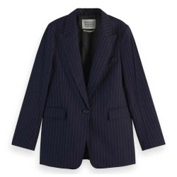 Сако Scotch & soda Core Sb blazer - Blue (Night Blue Pinstripe) сако,дамски,сака,scotch,&,soda,core,sb,blazer,blue,(night,blue,pinstripe)
