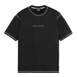 тениска,мъжки,тениски,scotch,&,soda,core,logo,front,short,sleeve,t,shirt,black,(black)