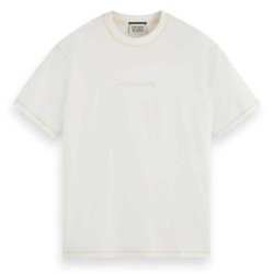 тениска,мъжки,тениски,scotch,&,soda,core,logo,front,short,sleeve,t,shirt,off,white,(white)