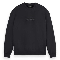 блуза,мъжки,пуловери,scotch,&,soda,core,logo,front,sweatshirt,black,(black)