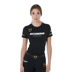 тениска,дамски,тениски,equestro,scuderia,collection,cotton,short,sleeve,t,shirt,black
