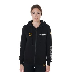 блуза,дамски,блузи,equestro,scuderia,collection,full,zip,sweatshirt,black