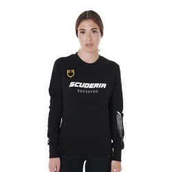 блуза,дамски,блузи,equestro,scuderia,collection,sweatshirt,black
