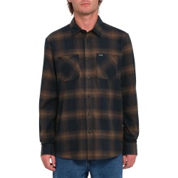 риза,с,дълъг,ръкав,мъжки,ризи,volcom,netastone,long,sleeve,shirt,dark,earth,(black)