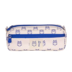 канцеларски,принадлежности,milan,2,zipped,rectangular,460,since,1918,collection,pencil,case,blue,(beige)