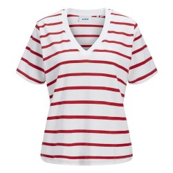 тениска,дамски,тениски,jack,&,jones,annie,reg,jjxx,short,sleeve,v,neck,t,shirt,bright,white,racing,red,(white)