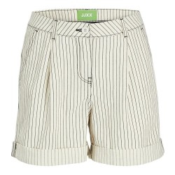къси,панталони,дамски,панталони,jack,&,jones,maddy,rlx,ctn,jjxx,shorts,blanc,de,blanc,black,pinstripe,(beige)