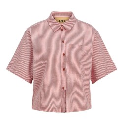 риза,с,къс,ръкав,дамски,блузи,дамски,ризи,jack,&,jones,windy,seersucker,jjxx,short,sleeve,shirt,pink,(racing,red,striped)