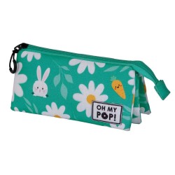 канцеларски,принадлежности,oh,my,pop,blooming,triple,pencil,case,green,(turquoise)