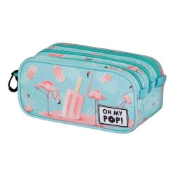 канцеларски,принадлежности,oh,my,pop,ice,flamingo,fan,trick,2.2,pencil,case,blue,(turquoise)
