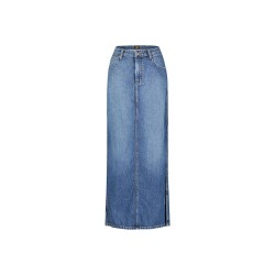 пола,дамски,поли,и,рокли,lee,side,slit,midi,skirt,weekend,chill,(blue)
