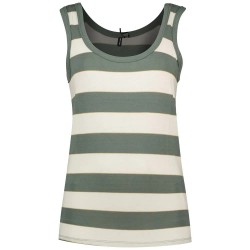 тениска,дамски,тениски,vero,moda,kaisa,tall,sleeveless,t,shirt,beige,green,(laurel,wreath,stripes,pristine,gold,lurex)