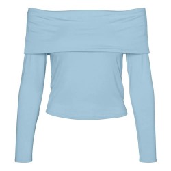 тениска,дамски,тениски,vero,moda,regitze,long,sleeve,t,shirt,blue,(cool,blue)